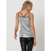 Allegra K Women's Sequin Sparkle Shining Club Party Disco Glitter Cami Top - 4 of 4