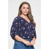 WEST K Women's Hollie Plus Size Roll-tab Sleeve Blouse - image 2 of 4