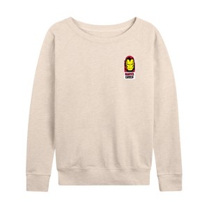 Women's - Marvel - Iron Man Invincible Oversized Lightweight French Terry Wide Neck Long Sleeve Shirt - 1 of 4