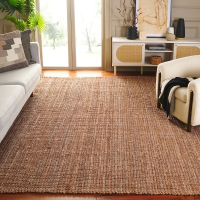 Handwoven Natural Jute Rectangular Area Rug, 5' x 8'