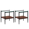 GlasFlength Rectangular Modern Coffee Tables, Center Table with Sleek Minimalist Design for Living Room Decor, Multicolored,38.6”*22.83”*17.3" - 3 of 4