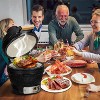 13 in.Portable Ceramic Charcoal Grill with 10.6 in. Stainless Steel Iron Cooking Grate, Heat Deflector, Ash Tool - 2 of 4