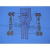Minecraft Skeleton Distortion Clash Trend Graphic Youth Boys Royal Blue T-Shirt - 2 of 2