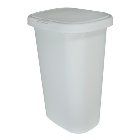 Rubbermaid 13 gal. White Spring-Top Wastebasket