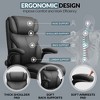 KERDOM Office Chair Big and Tall 400lbs, High Back Executive Office Chair Flip Up Arms, Breathable Leather Home Office Computer Desk Chair, Black - 4 of 4