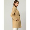 INSPIRE CHIC Women's Regular Fit Notched Lapel Long Sleeve Buttoned Classic Coat - 4 of 4