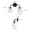 LNC Maison Matte Black with Seeded Glass  Modern/Contemporary Vanity  Lights,2 Light/ 3 Light/ 4 Light - 3 of 4