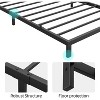 Metal Bed Frame - Heavy Duty Platform Bed Frame with Storage, Steel Supports, No Box Spring Required, Easy Assembly, Noiseless, Black - 4 of 4