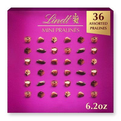 Lindt Mini Pralines Assorted Chocolate Candy Gift Box - 36ct/6.2oz