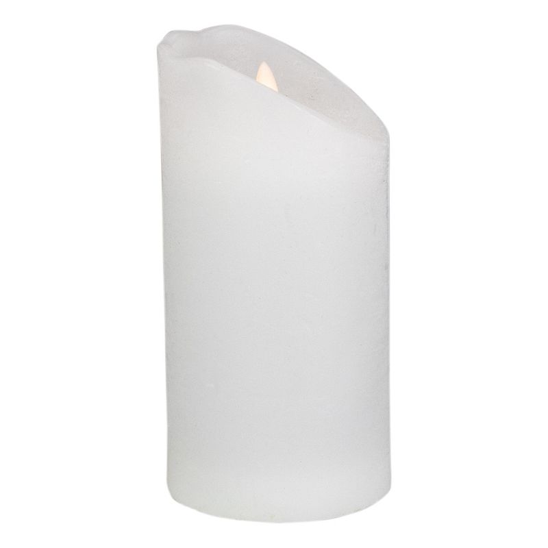 Northlight 6" LED White Flameless Pillar Christmas Décor Candle, 5 of 6