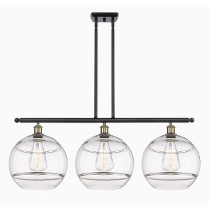 Rochester - 3 Light Stem Hung Island In Industrial Style-13.88 Inches Tall and 38.5 Inches Wide - 1 of 1