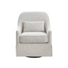 Wilmington Swivel Glider Chair Ivory/Black: Madison Park, Polyester Upholstery, Metal Legs, Foam Fill - 2 of 4
