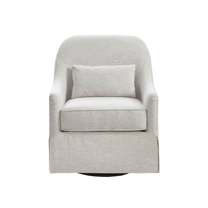 Wilmington Swivel Glider Chair Ivory/Black, 1 of 9