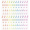 Total 3000-Piece Music Note Stickers, Sticker Sheets (Rainbow, 18 Sheets) - image 4 of 4