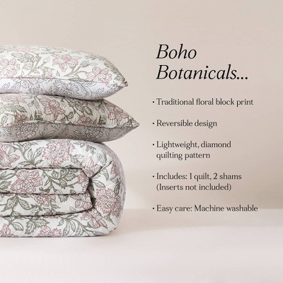 Lush Decor Lush Décor Full/Queen Zara Floral Block Reversible Quilts Pink — фото 2