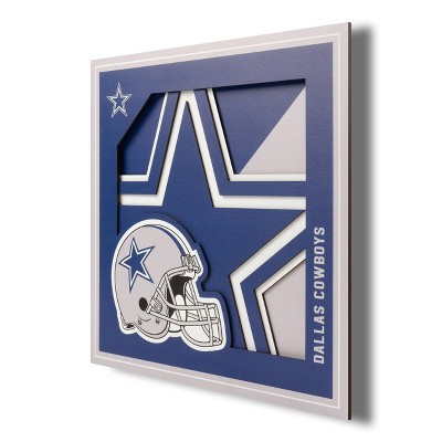 NFL Dallas Cowboys 3D Logo Series Wall Art - 12"x12"