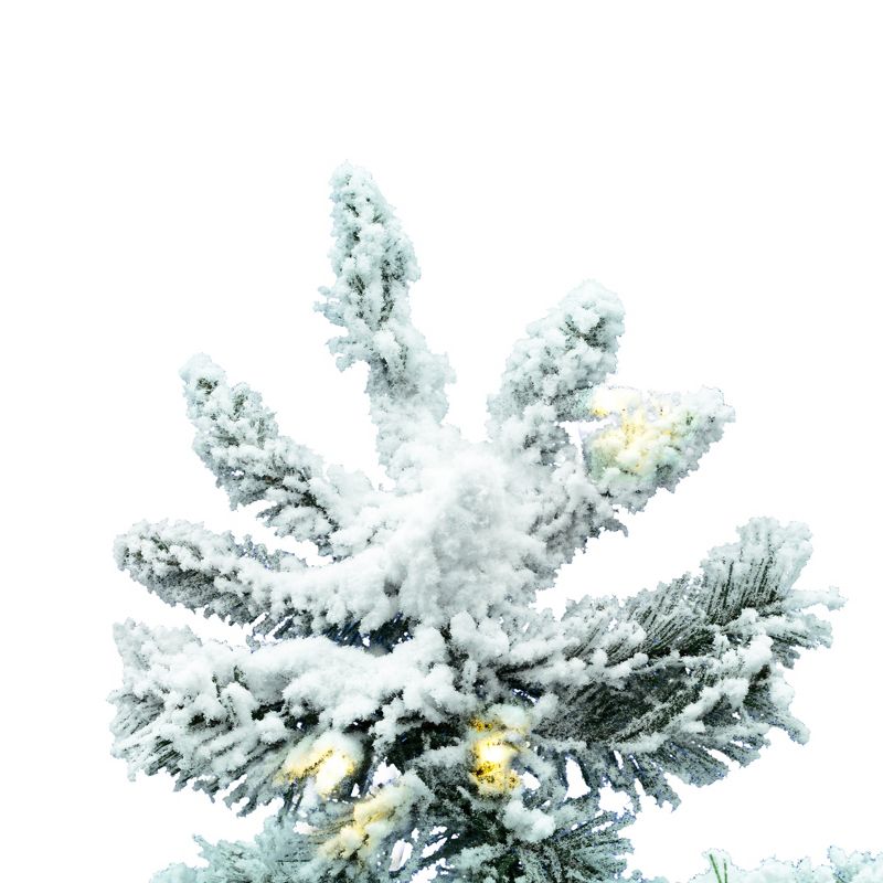Vickerman Flocked Utica Fir Slim Artificial Christmas Tree, 2 of 7