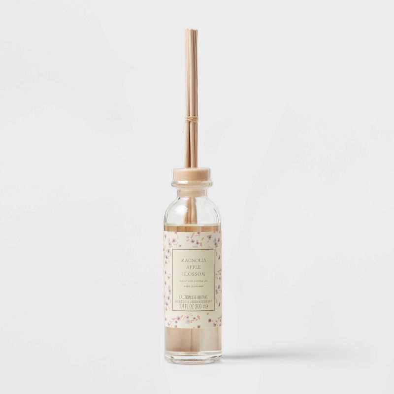 100ml Reed Diffuser with Cork Lid Magnolia Apple Blossom Ivory - Threshold&#8482;, 1 of 7
