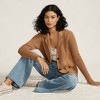 Lands' End Women's Drifter Ribbed Collared Blazer Sweater - 4 of 4