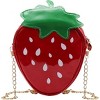 Hachikiko Strawberry Soft PU Leather Strawberry Crossbody Bag with Detachable Chain Strap - 2 of 4