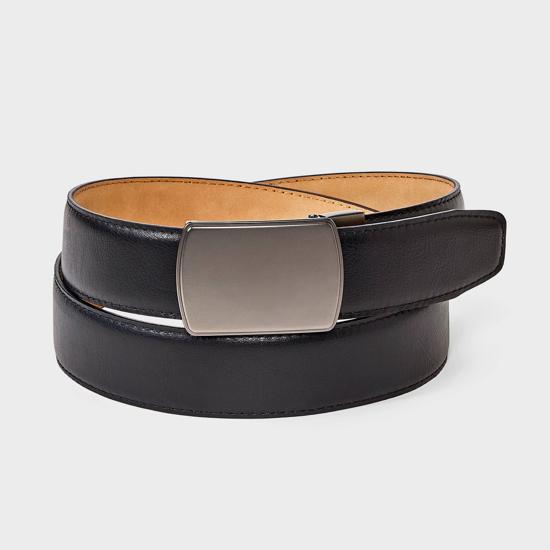 Men's Plaque Buckle Dress Belt - Goodfellow & Co™ Black