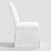 Samy Skirted Slipcover Dining Chair Twill White - Threshold™: Elegant Upholstered Seat, Rubberwood Frame, 250lb Capacity - image 3 of 4