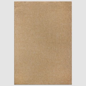 World Rug Gallery Distressed Frame Reversible Jute-Look Indoor/Outdoor Rug - 1 of 4