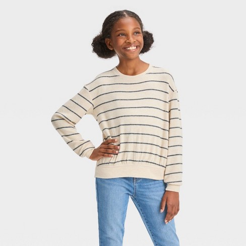 Girls' Disney Mickey Mouse & Friends Nature Dreamy Pullover Sweatshirt -  Cream : Target