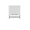 Vynxaria 17.4" Wide White Medicine Cabinet Organizer with Towel Holder, Featuring Two Interior Shelves for Bathroom, Kitchen, or Mudroom - 3 of 4