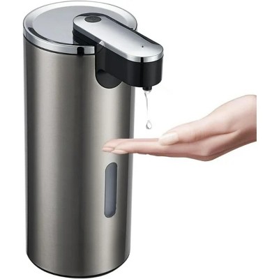 LunaLulinlk Automatic Soap Dispenser, Touchless Hand Free Soap Dispenser 3 Adjustable Soap Volume Dish Soap Dispenser Silver