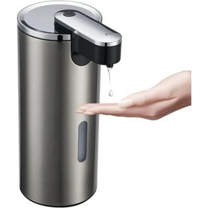 LunaLulinlk Automatic Soap Dispenser, Touchless Hand Free Soap Dispenser 3 Adjustable Soap Volume Dish Soap Dispenser Silver - 1 of 4