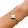 Adornia Mother of Pearl Flower Adjustable Bolo Bracelet - 2 of 3