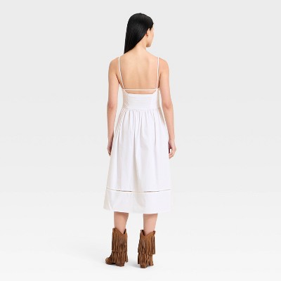 Женские платья A New Day Women's Corset Midi Dress - A New Day™ White M — фото 2