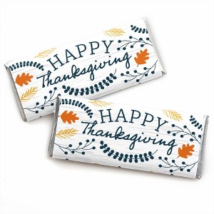 Big Dot of Happiness Happy Thanksgiving - Candy Bar Wrapper Fall Harvest Party Favors - Set of 24 - 1 of 4