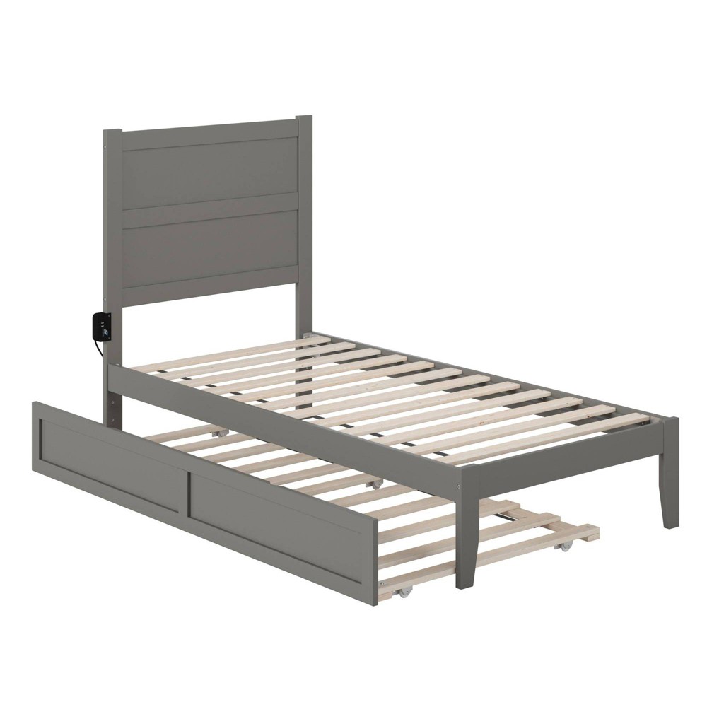 Photos - Bed Frame AFI Twin Noho Bed with Twin Trundle Gray  