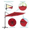 Sonkuki Outdoor 11FT Round Offset Patio Cantilever Aluminum Umbrella - 4 of 4