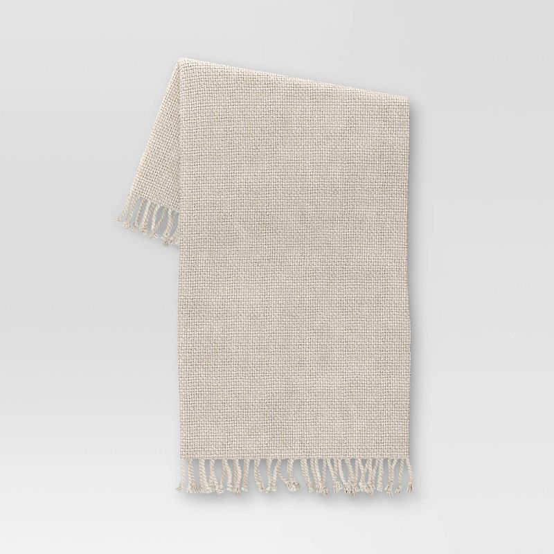 Basketweave Heathered Throw Blanket - Threshold™, 1 of 9