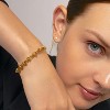 18k Gold Plated Personalized Chunky Cuban Oval Link Chain Bracelets for Men Toggle Rope Bracelet Jewelry for Women - 2 of 4