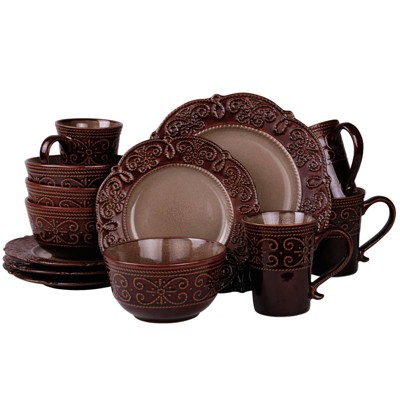 Brass Embossed Luxury Dinner Set