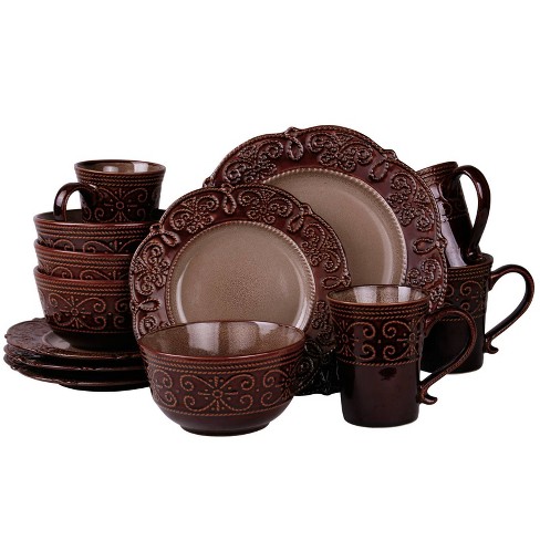 Embossed dinner clearance set