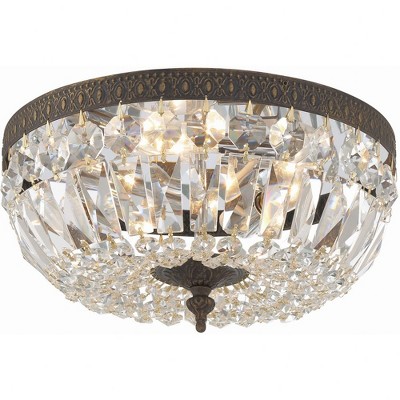 Crystorama Lighting Ceiling Mount 3 - Light Flush Mount in  English Bronze