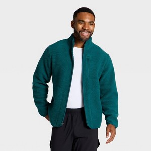 Men's High Pile Fleece Full Zip Sweatshirt - All In Motion™ - 1 of 3