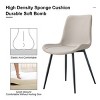 TopComfy Dining Chairs Set Of 4 Pieces Artificial Leather Backrest Cushion Dining Chair Metal Legs Curved Widen For Kitchens, Gray, 19.6"*18.5"*32.6" - 4 of 4