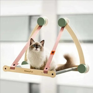 Mewoofun Pet Toy Sturdy Cat Window Perch and Hammock Seat with Strong Suction Cups, Holds up to 30 lbs, Grey, 24"*15"*15" - 1 of 4