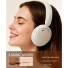 SUGIFT Over-Ear Bluetooth Headphones with Noise Cancellation, Beige - 2 of 4