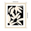 Kate and Laurel Framed Art Minimal Blooms by Alicia Bock, 22x26, Woodgrain Stripe Blonde - 2 of 4
