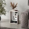 Vynxaria Modern 3-Tier Side Table, Concrete Gray & White Finish, 15.7"W x 18"D x 25"H - 2 of 4