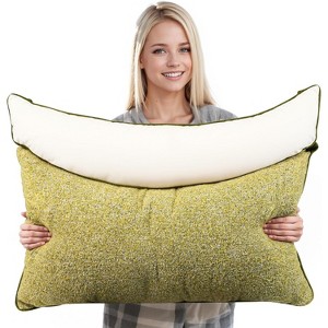 Hachikiko  Adjustable Headboard Pillow - Ergonomic 2-Part Design, Customizable Height, - 1 of 4