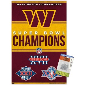 Trends International NFL Washington Commanders - Champions 23 Unframed Wall Poster Prints - 1 of 4