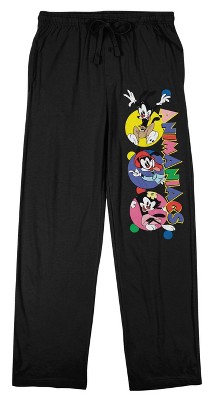 Animaniacs Warner Brothers and Dot Men's Black Sleep Pajama Pants